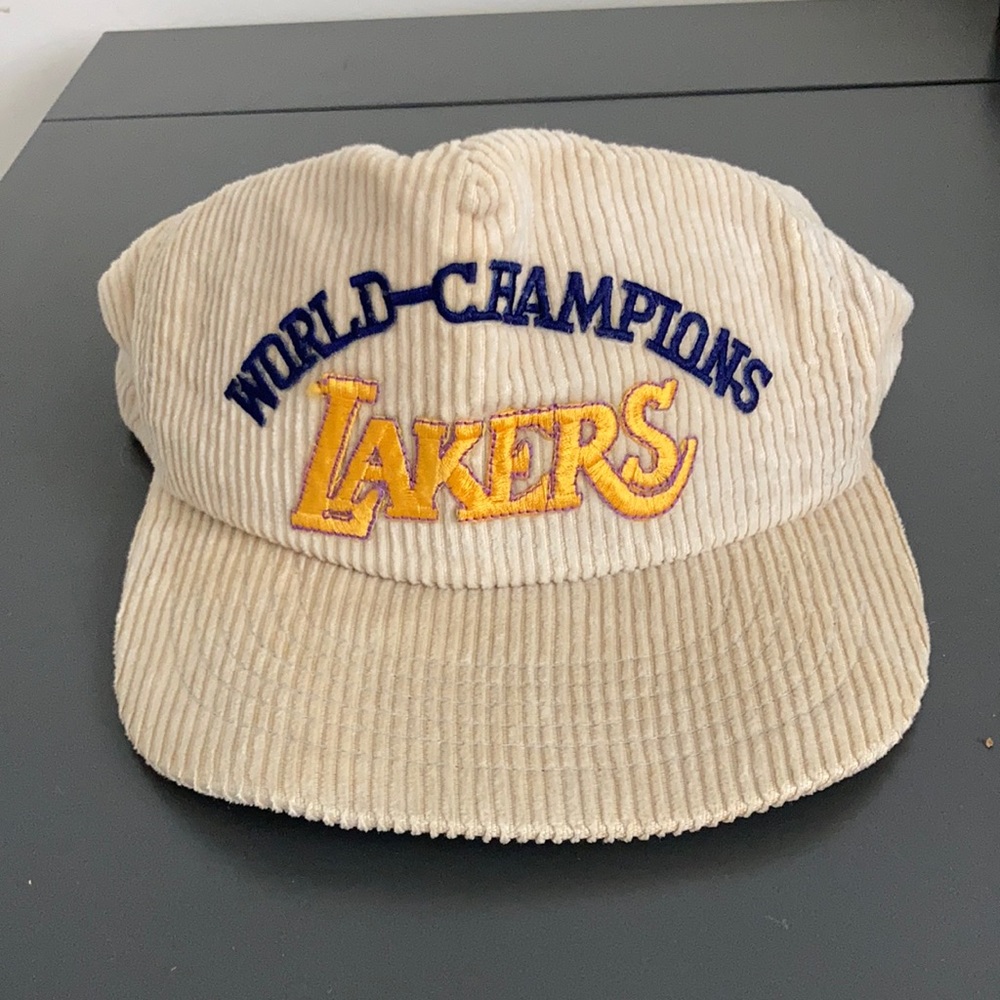 Vintage Lakers World Champion Corduroy Hat